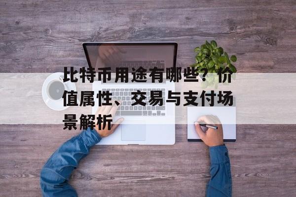 比特币用途有哪些？价值属性、交易与支付场景解析